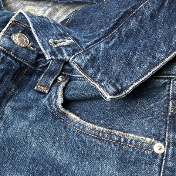 AGOLDE Vanna Corset Straight Leg Jeans High Waist Cotton Denim Button Fly Blue - Picture 12 of 12